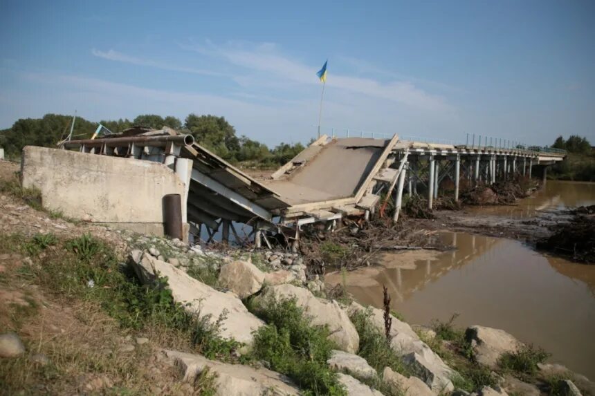 Bridge destroyed