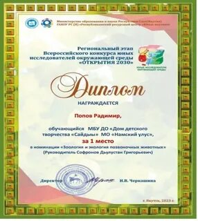 Всероссийский конкурс открытия 2030