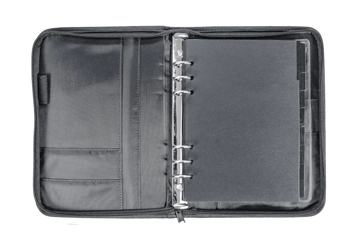 Zip tab. Zippered three ring binder. 09 9750 30 03 binder.