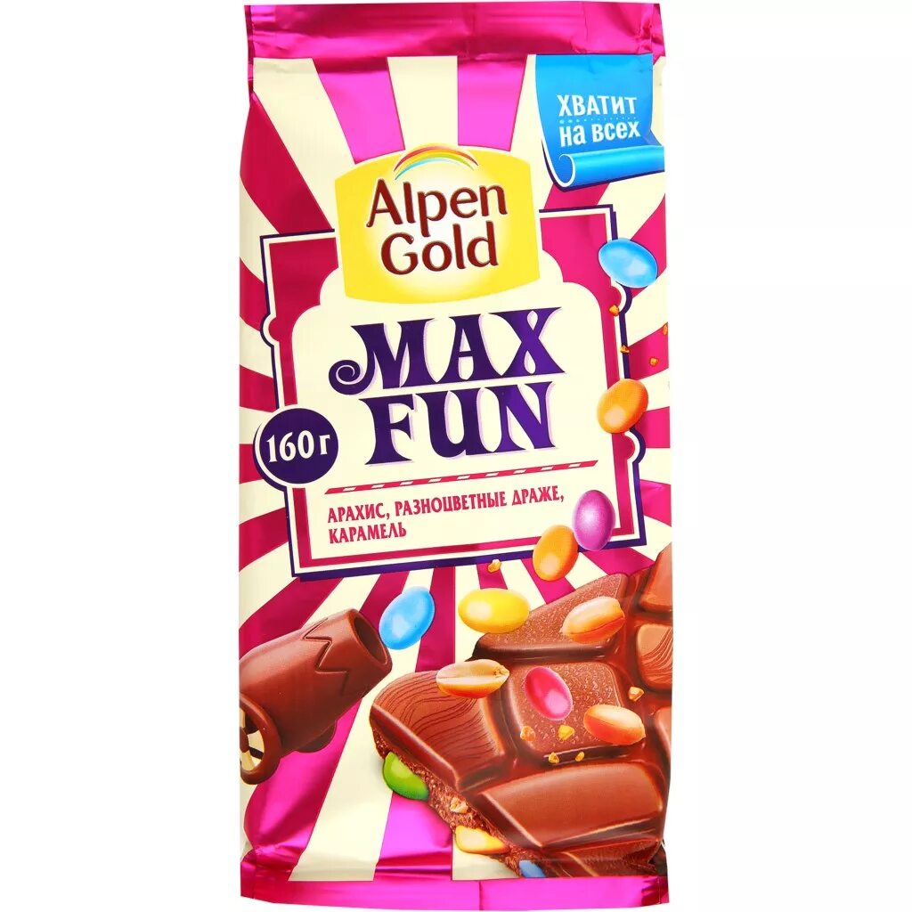 Fun mix. Шоколад молочный Alpen Gold Max fun молочный арахис драже карамель 160гр/15. Шоколад Альпен Голд Макс. Шоколадка альпенголд Макс. Шоколад Альпен Гольд Мах фан.