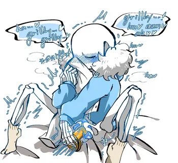 sans, undertale, english text, white background, 1boy, blue blush, dildo, d...