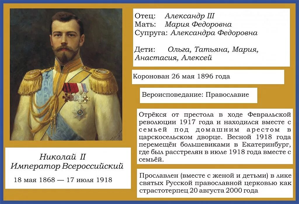 Захват политической власти в российской империи. Дата начала правления Николая 2. Правление Николая 2.