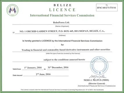 Licensed company
