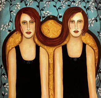 Siamese Twins by Leah Saulnier The Painting Maniac Gemini art, Painting, Twins