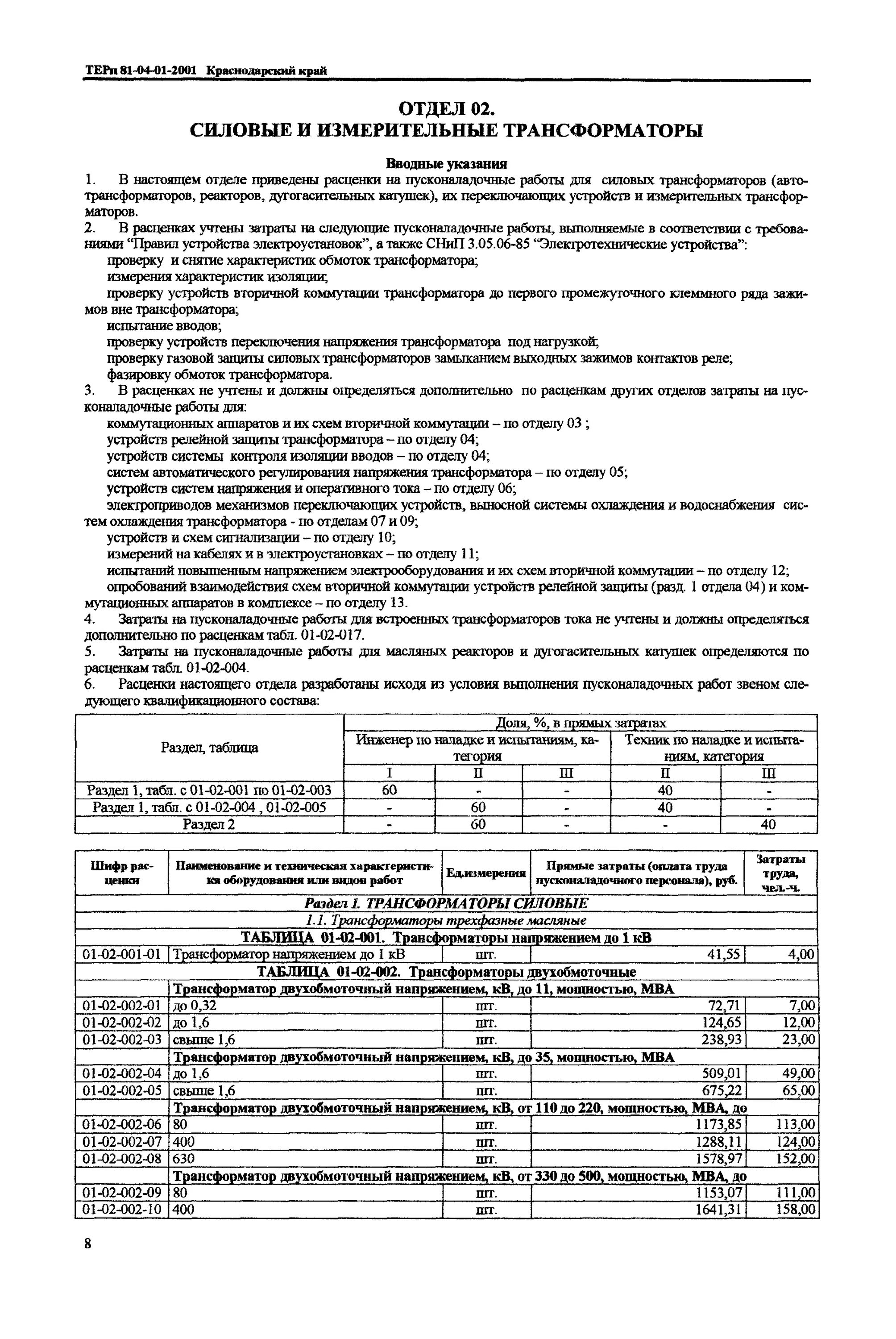 Установка трансформаторов расценки. Расценки на пусконаладочные работы электрооборудования. таблица пусконаладочных работ. терп01-13-001-04 состав работ. красная терп.