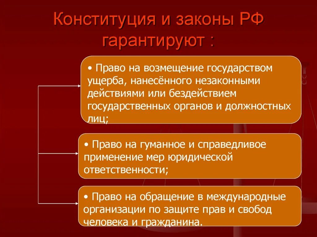 Возмещение государством причиненного