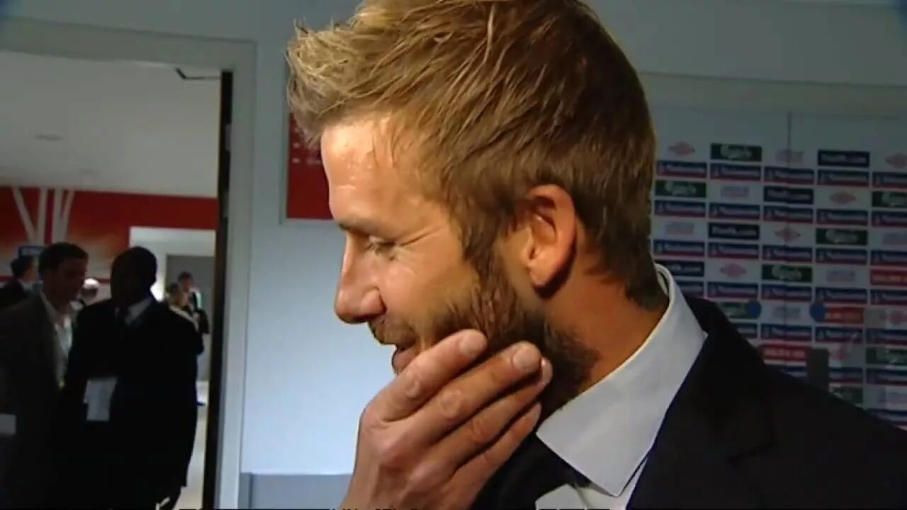His beard is