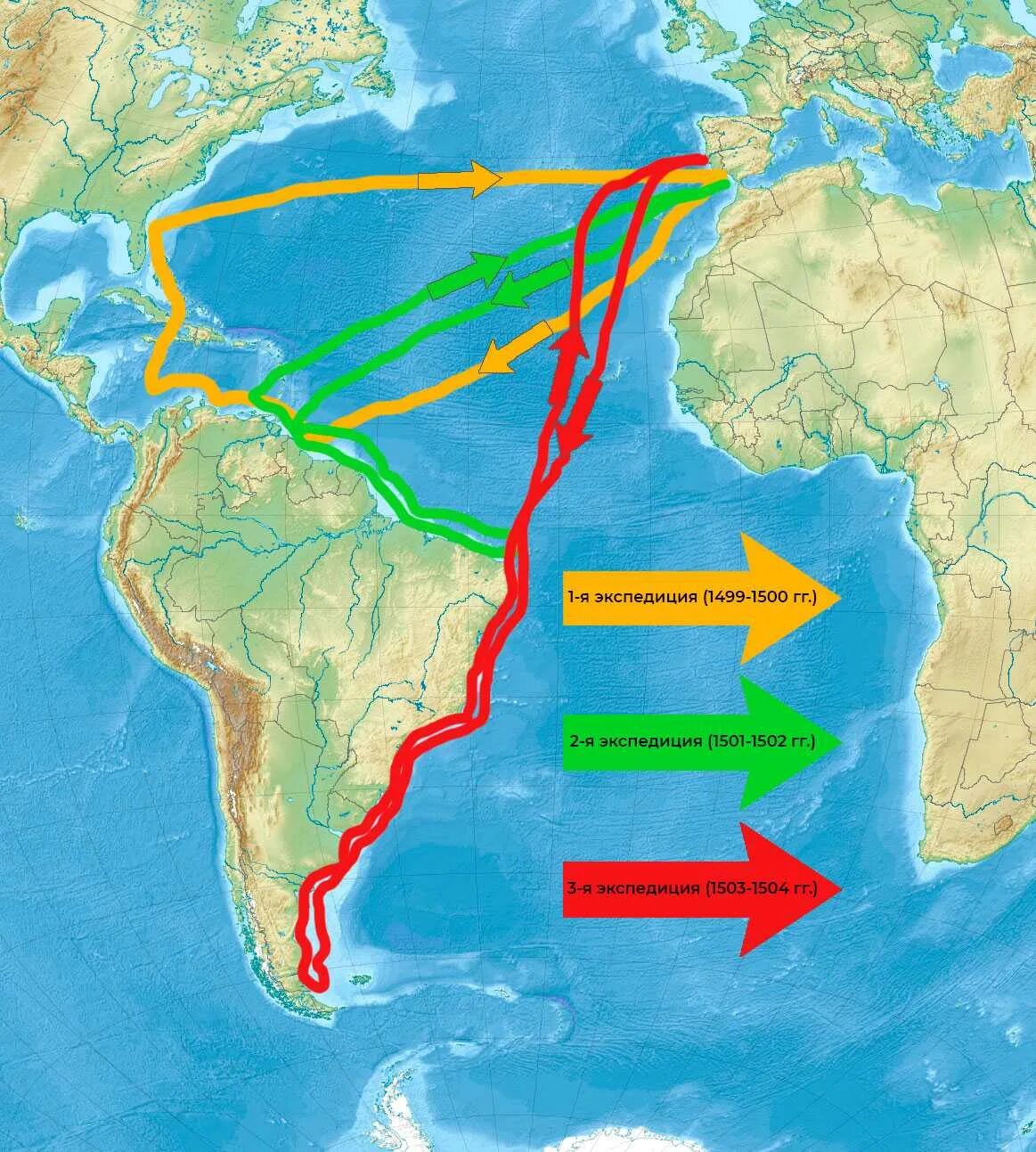 Америго Веспуччи 1501-1502. Маршрут экспедиции Америго Веспуччи. Путь путешествия Америго Веспуччи. Карта плавания Америго Веспуччи. Маршрут экспедиции путешественника америго веспуччи
