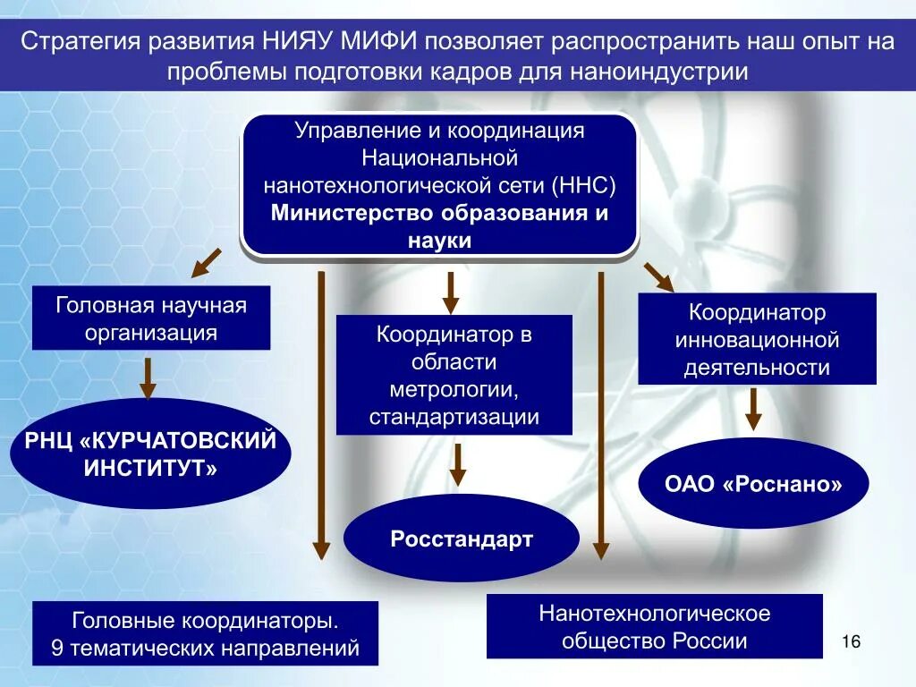 Стратегия развития. Программа развития наноиндустрии в РФ. Подготовка кадров для инновационной экономики. Стратегия развития высшего образования. Стратегия развития отрасли информационных