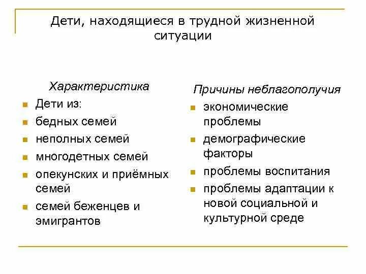 Сложные жизненные условия и. Характеристики трудной жизненной ситуации. Характеристика в трудной жизненной СТТ. Категории детей находящихся в трудной жизненной ситуации. Семьи находящиеся в трудной жизненной ситуации это.