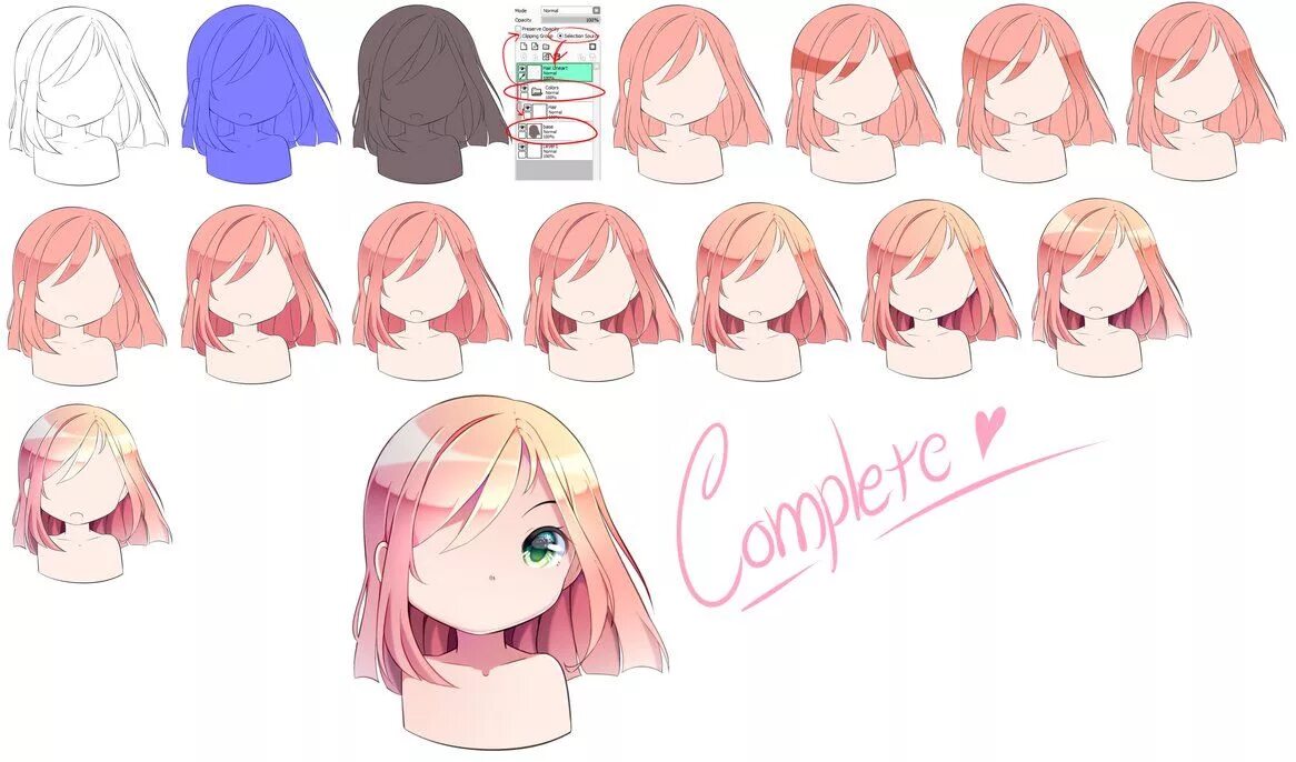 Hair color shading