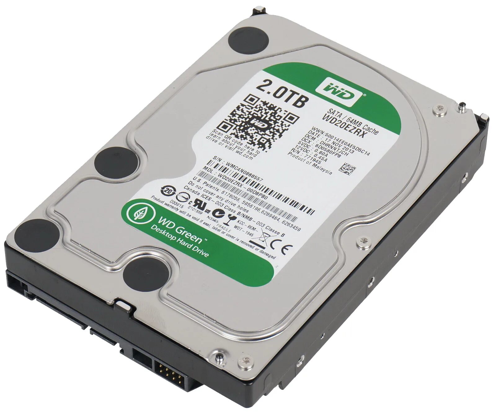 Жесткий диск 3.5 Western Digital WD Caviar Blue 1 ТБ, SATA III, 64 Mb, 7200 rpm 