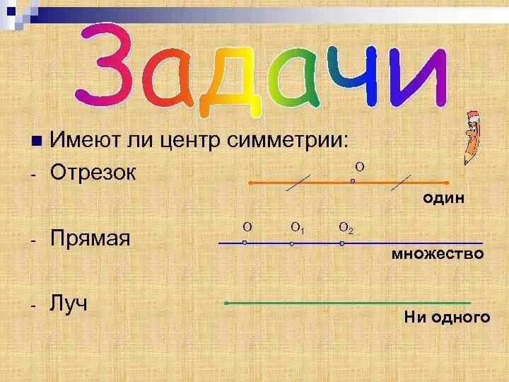 Сколько центров симметрии имеет отрезок. Сколько осей симметрии имеет отрезок. Ось симметрии отрезков. Ось симметрии отрезка. Обладает ли Луч осевой симметрией.