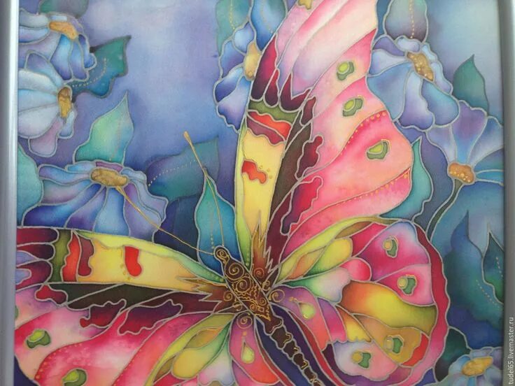 Изображение изделий выполненных в технике батика. Сью дроун батик. Холодный батик бабочка. Бабочка для батика эскиз. Роспись по шелку.