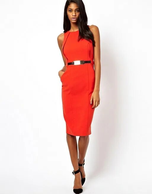 Платье карандаш фото Hybrid Hybrid Slash Low Neck Pencil Dress at ASOS Kleid arbeit, Kleider mit blei