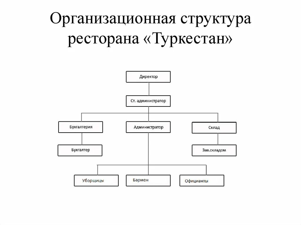 Разработка организационной структура организации