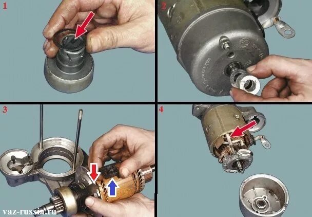 Стартер ваз замена втулки. Втулка стартера ВАЗ 21099. Стартер ВАЗ 2115 В разборе. Втулки стартера 2107 редукторный. Втулка ремонтная на стартер ВАЗ 2106.