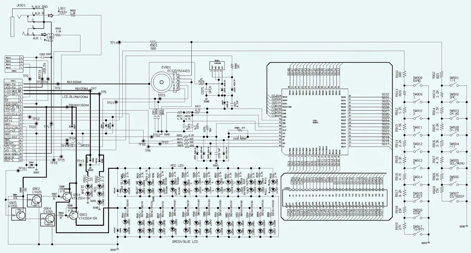 Electro help: LG LAB5900N - CAR CD/MP3/WMA RECEIVER - SCHEMATIC DIAGRAM