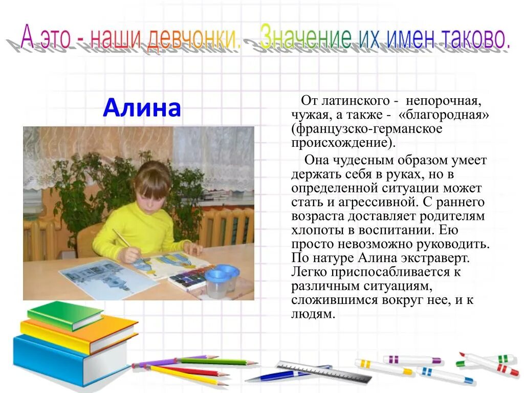 Девочка есть девочка значение. Имя алина происхождение и значение. презентация тайна имени ангелина.