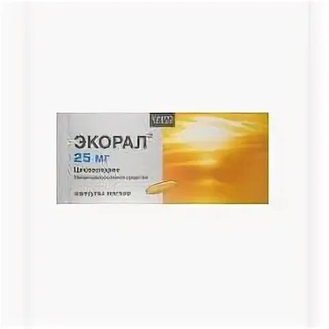 Купить экорал 25 в москве. Экорал 25 мг. Экорал капс. 25мг №50. Экорал капсулы 50 мг, 50 шт. Тева. Экорал 25мг капс мягкие №50.