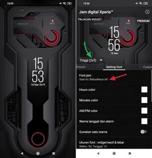 Font widget