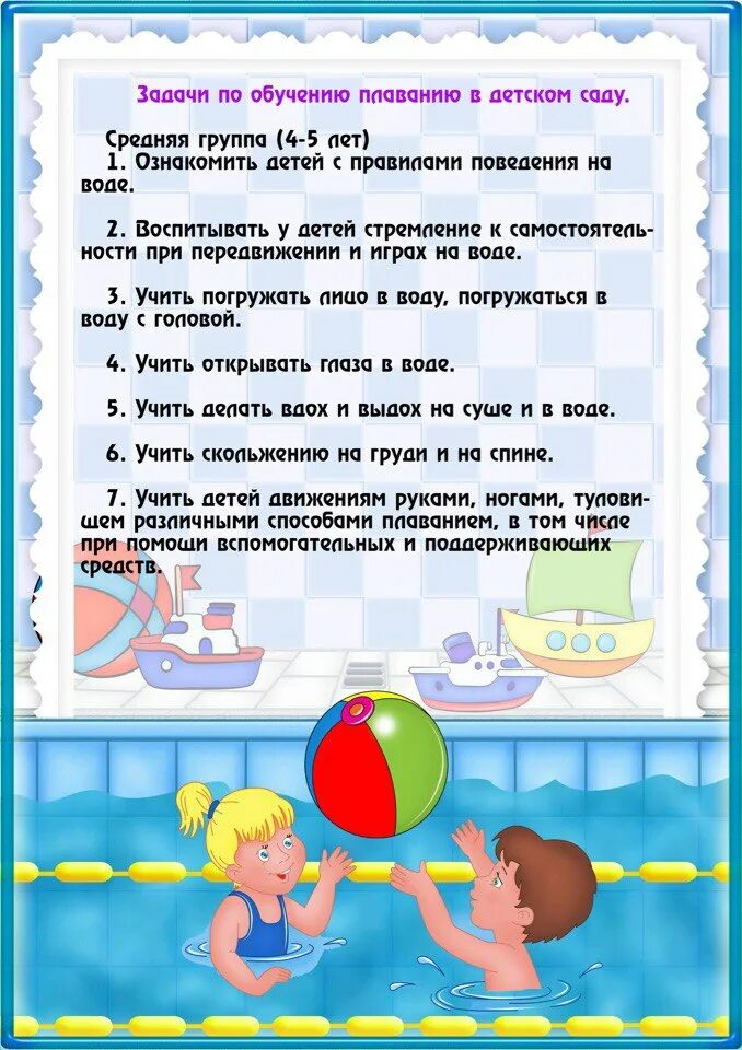 Что взять с собой в бассейн. Консультация для родителей по плаванию в детском саду. задачи по обучению плаванию в детском саду. консультация для родителей в детском саду по плаванию для детей. консультация для родителей бассейн в саду.