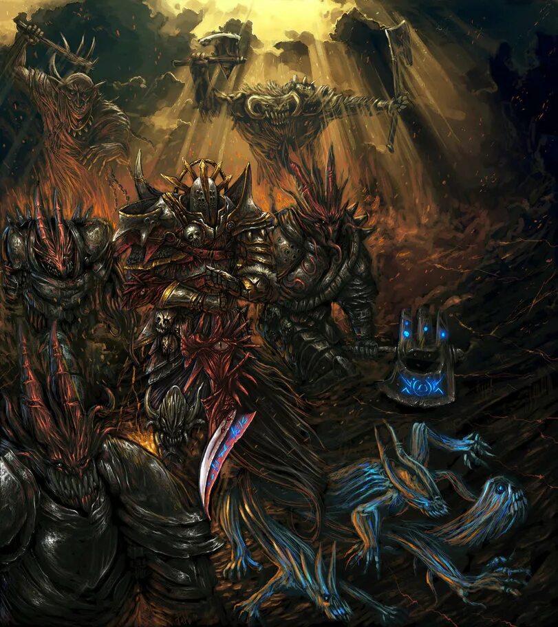 Творится хаос. Демоны тзинча. Хаос в живописи. Изображения хаоса в искусстве. Красивый хаос.