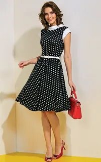 Платье женское нарядное в горошек