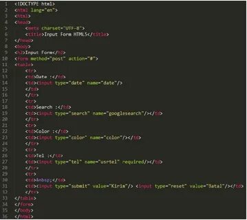 Input type code