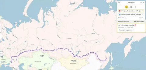 Поезд москва владивосток карта