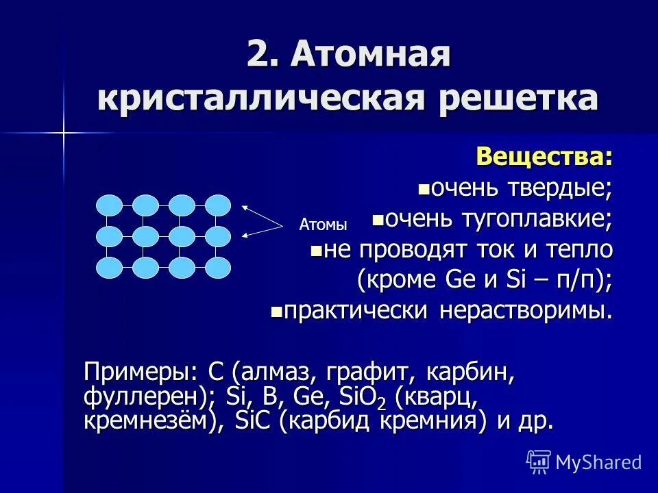 Оксиды имеющие немолекулярное строение