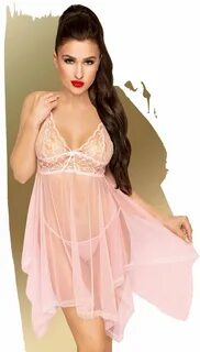 Комплект бэби-долл и трусики Penthouse Naughty Doll розовый, SM - купить в