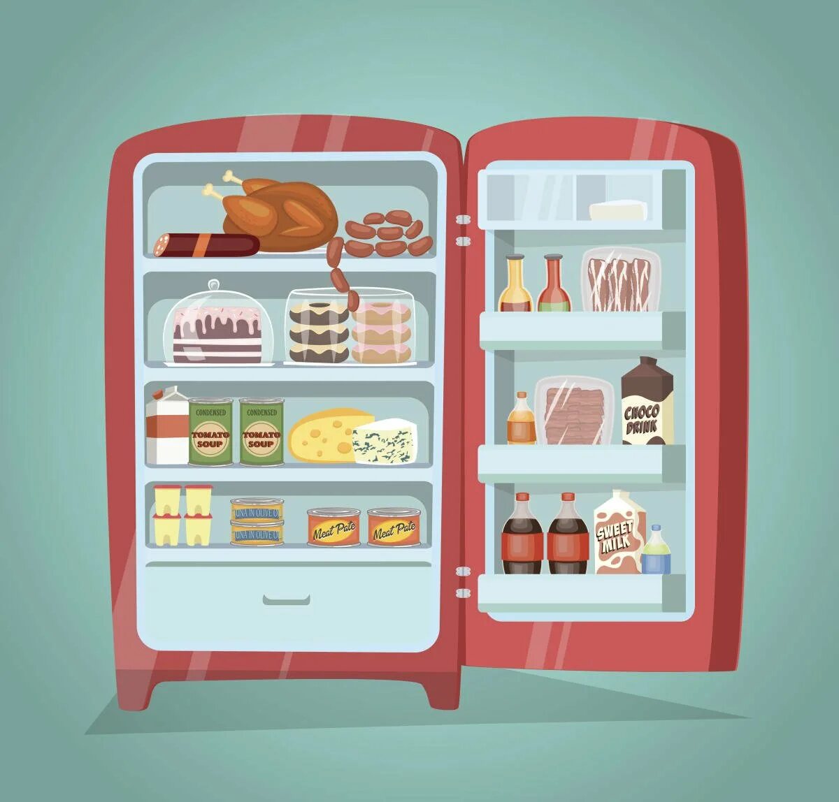 How milk is there in the fridge