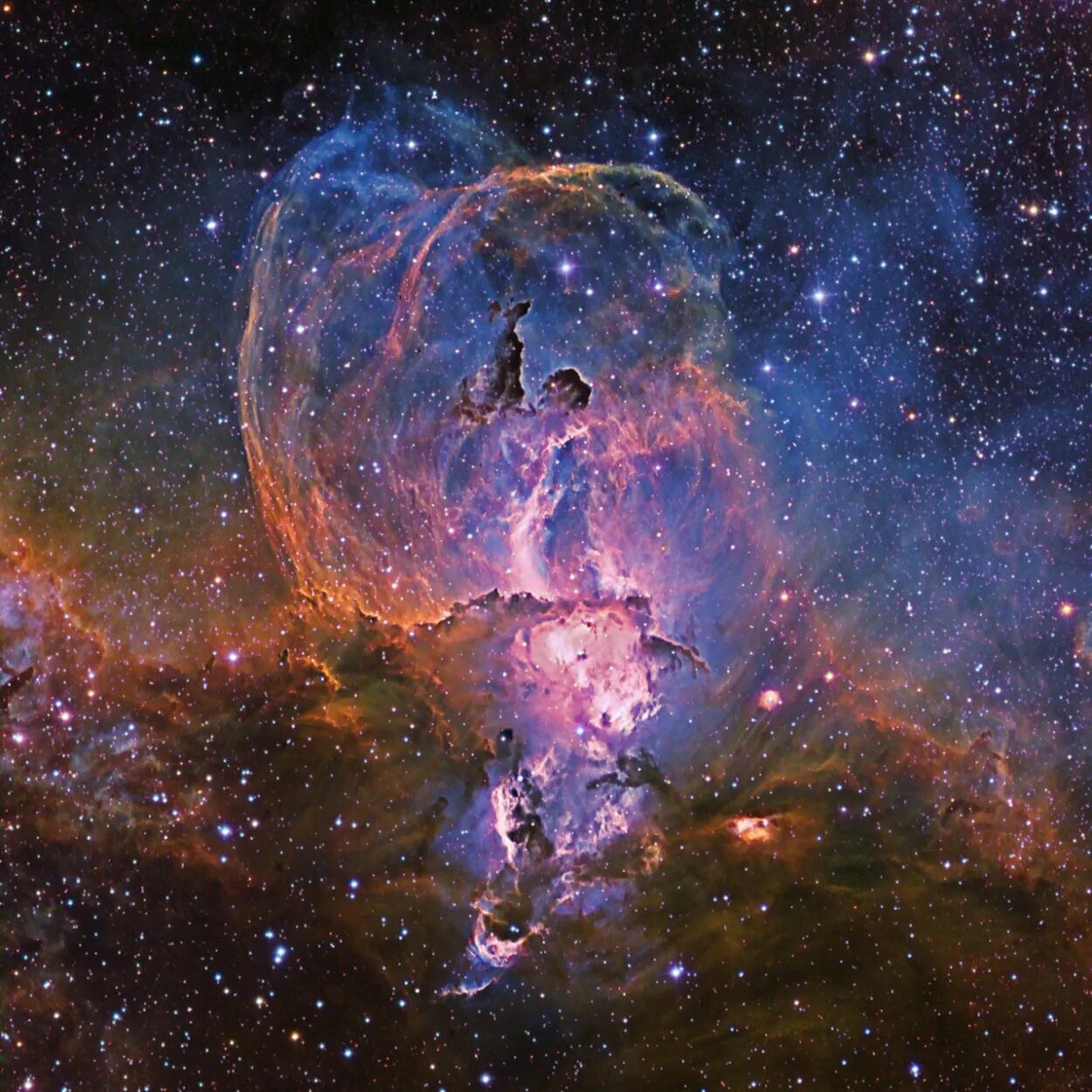 Читать книгу туманность. Космос туманность ngc 3576. туманность ориона хаббл.