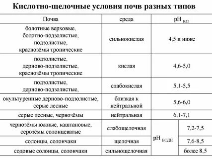 Кислоты почвы