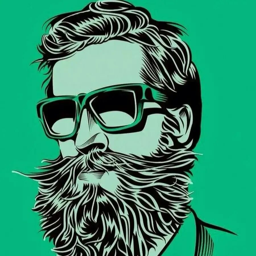Крутой профиль. Аватар с бородой. Бородатая аватарка. Аватар мужчина с бородой. Стилизованный портрет бородатого.