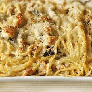 Макароны с грибами и сыром