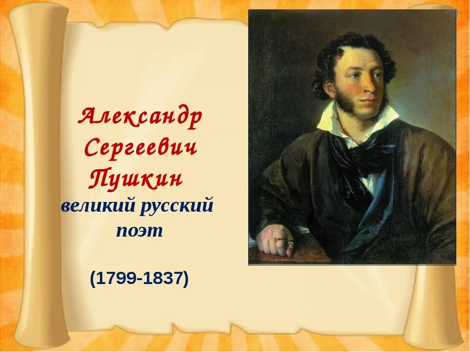 Презентации на тему писатели. Годы жизни Пушкина.