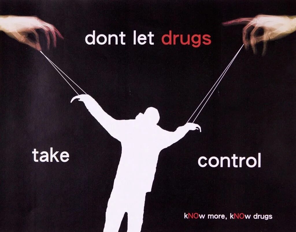 Take control 2. Social advertising against drugs. No drugs плакат.