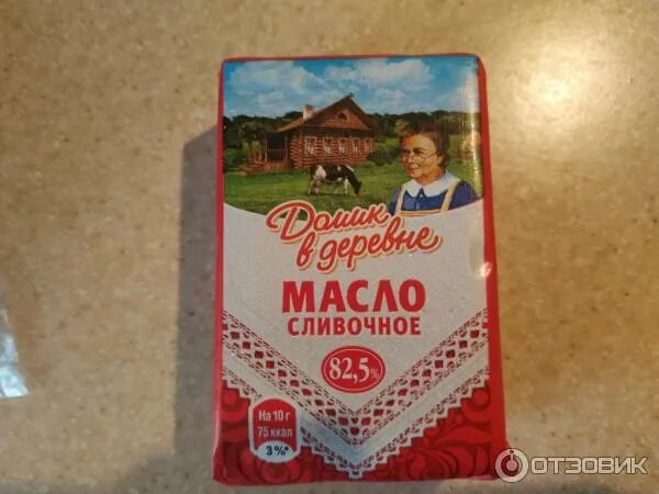Отзыв о Масло сливочное Домик в деревне 72,5% Достаточно хорошее масло