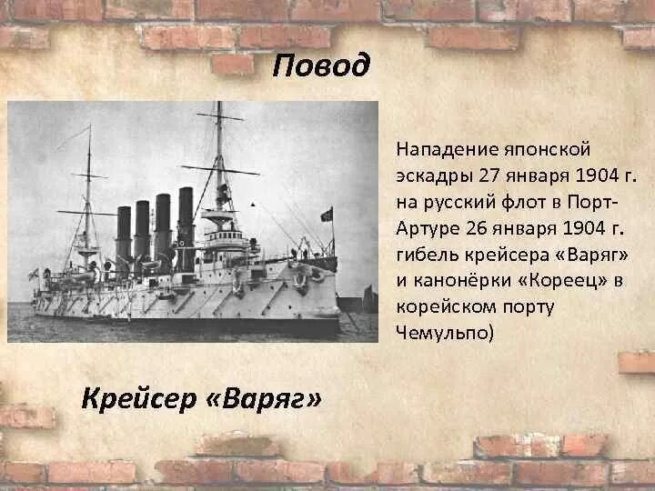 Крейсер Варяг 1904. Гибель крейсера Варяг.