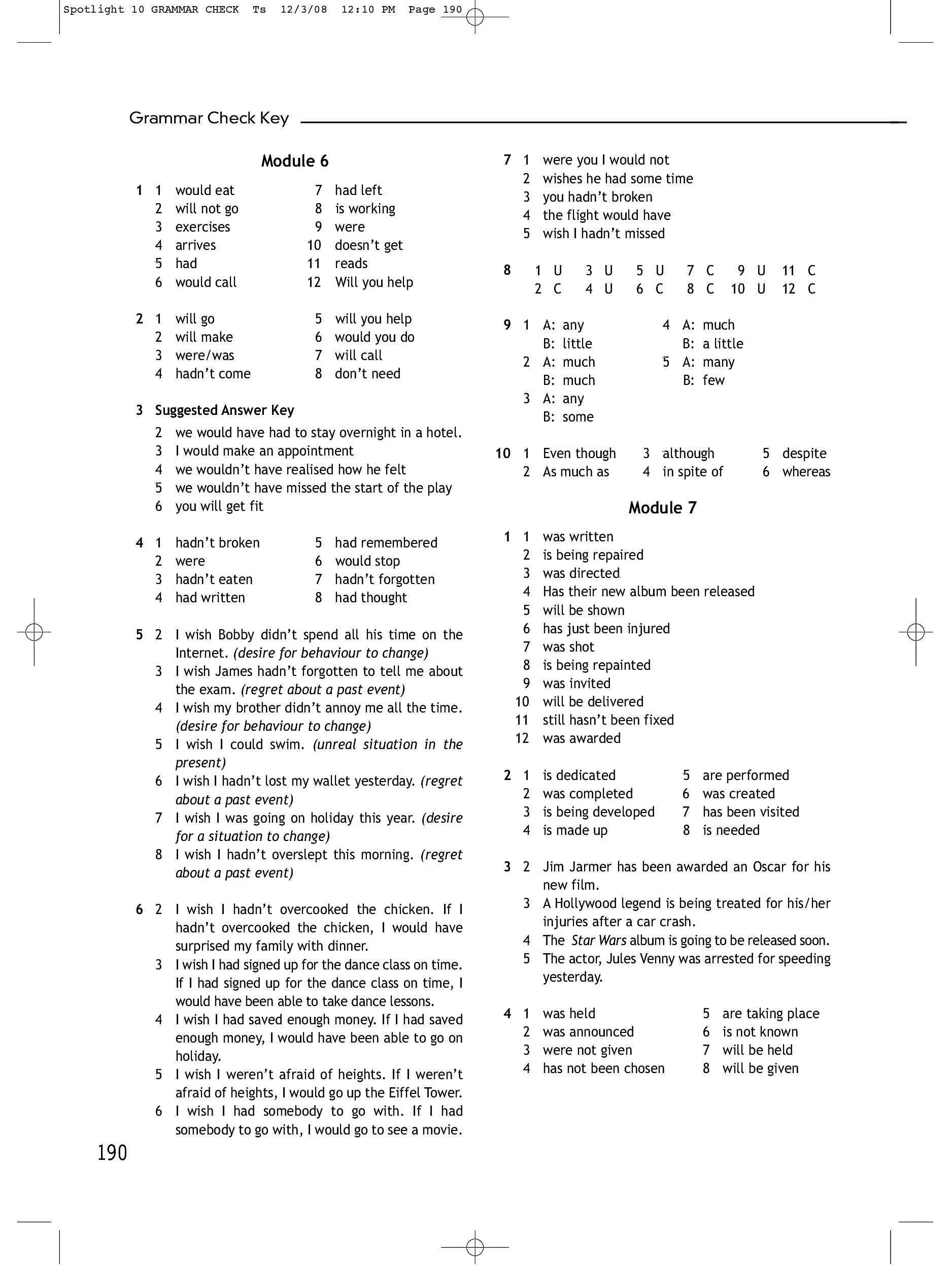Module 6 10 класс. Grammar check 10 класс module 1. grammar check a ответы. spotlight 10 класс grammar check module 6. spotlight 6 module 3 check ответы.