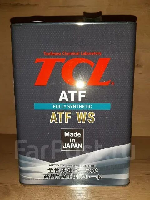 Tcl atf. Жидкость для АКПП TCL ATF WS, 4л. Масло TCL CVTF TC. ATF WS масло для АКПП зеленая.