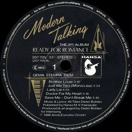 Ready for romance. Modern talking диск 1986. Modern talking ready for Romance 1986 LP. Modern talking 4 album. Modern-talking-4th-1986-LP.