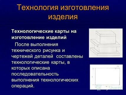 Процесс изготовления изделия