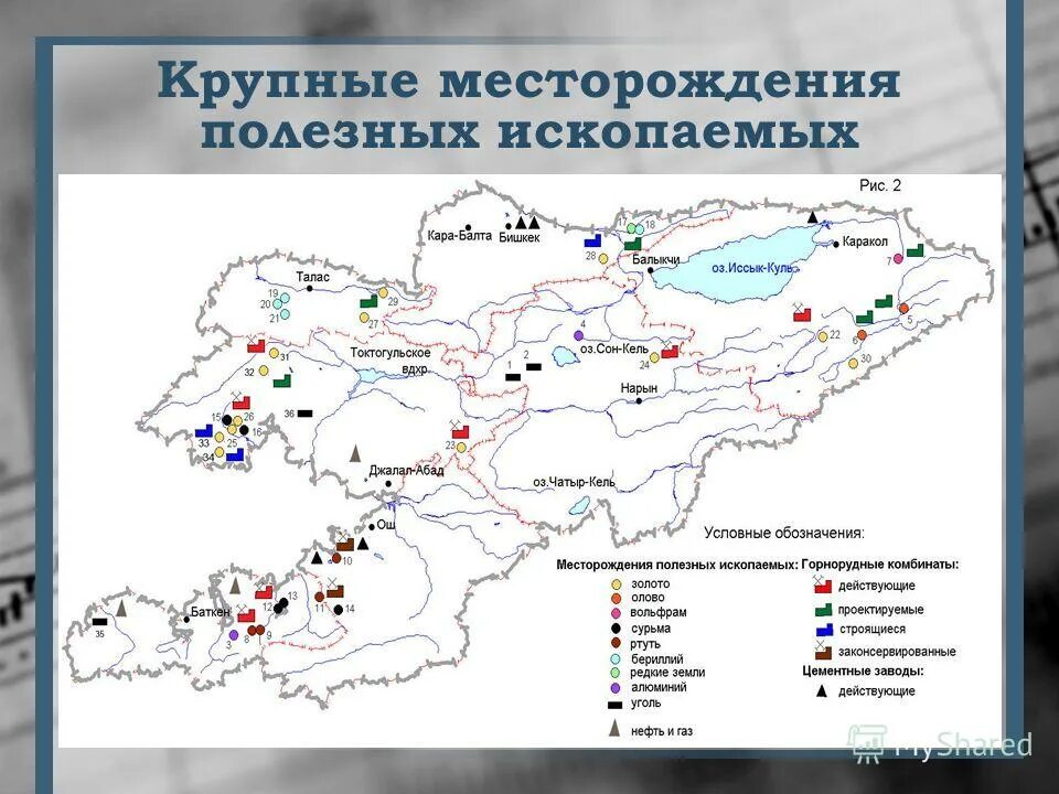 Карта полезных ископаемых Кыргызской Республики. Карта полезные ископаемые Кыргызской Республики. Карта Минеральных ресурсов Кыргызстана. Карта месторождений полезных ископаемых Кыргызстан.