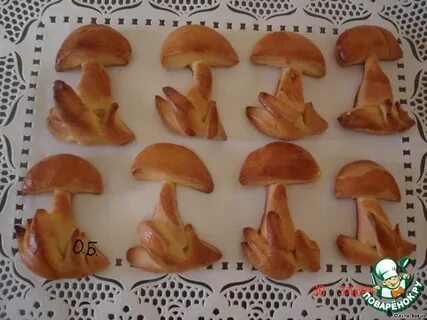 Выпечка грибы из теста