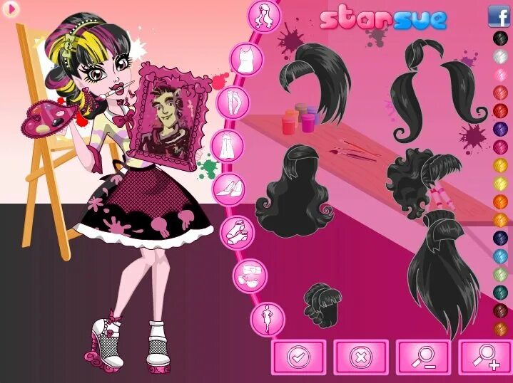 Игры монстр хай андроид. Монсткр хай дракула одевалка. starsue игры для девочек. игры для девочек монстер хай прически. игры монстер хай дракулаура в школе.