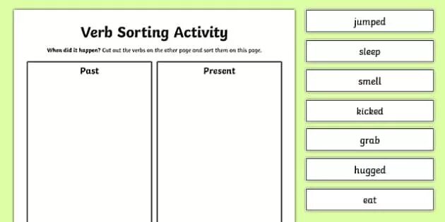Past activity. Past simple regular verbs упражнения. past simple sorting worksheet. past tense 1 grade worksheets. past tenses mixed worksheets 10 класс.