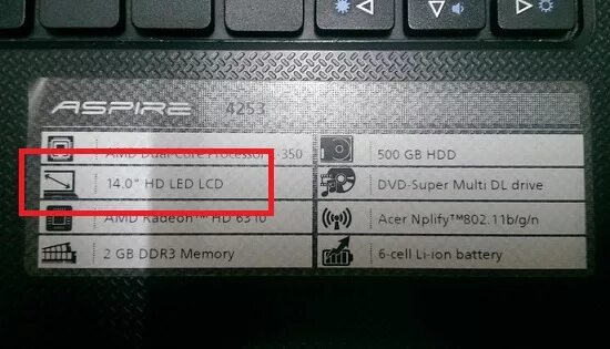 Где написана диагональ монитора. Где на мониторе написан размер диагонали. Диагональ ноутбука.